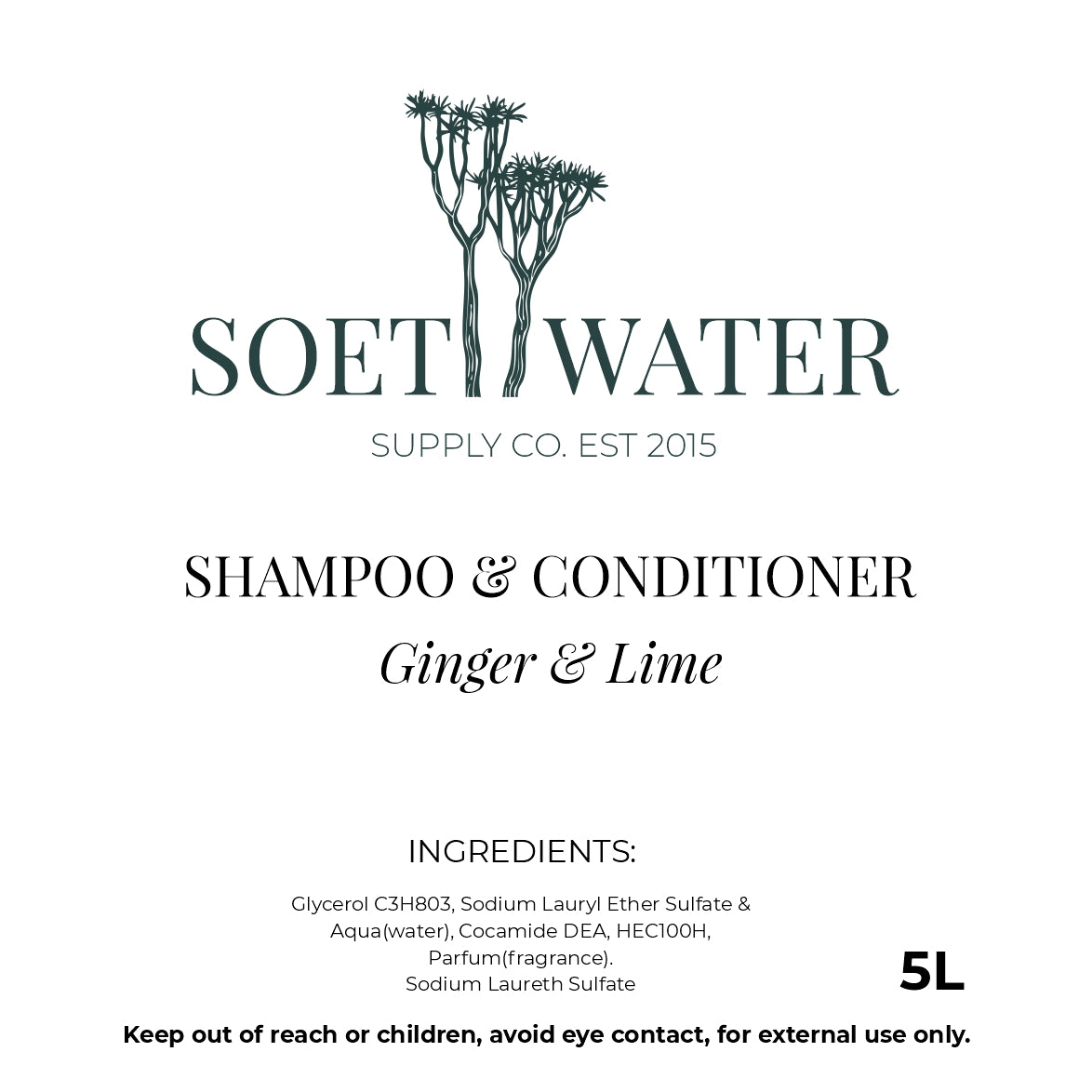 Shampoo and Conditioner 5L