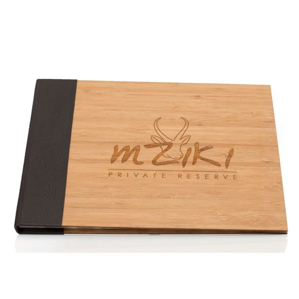 Wooden Cover Guest Book