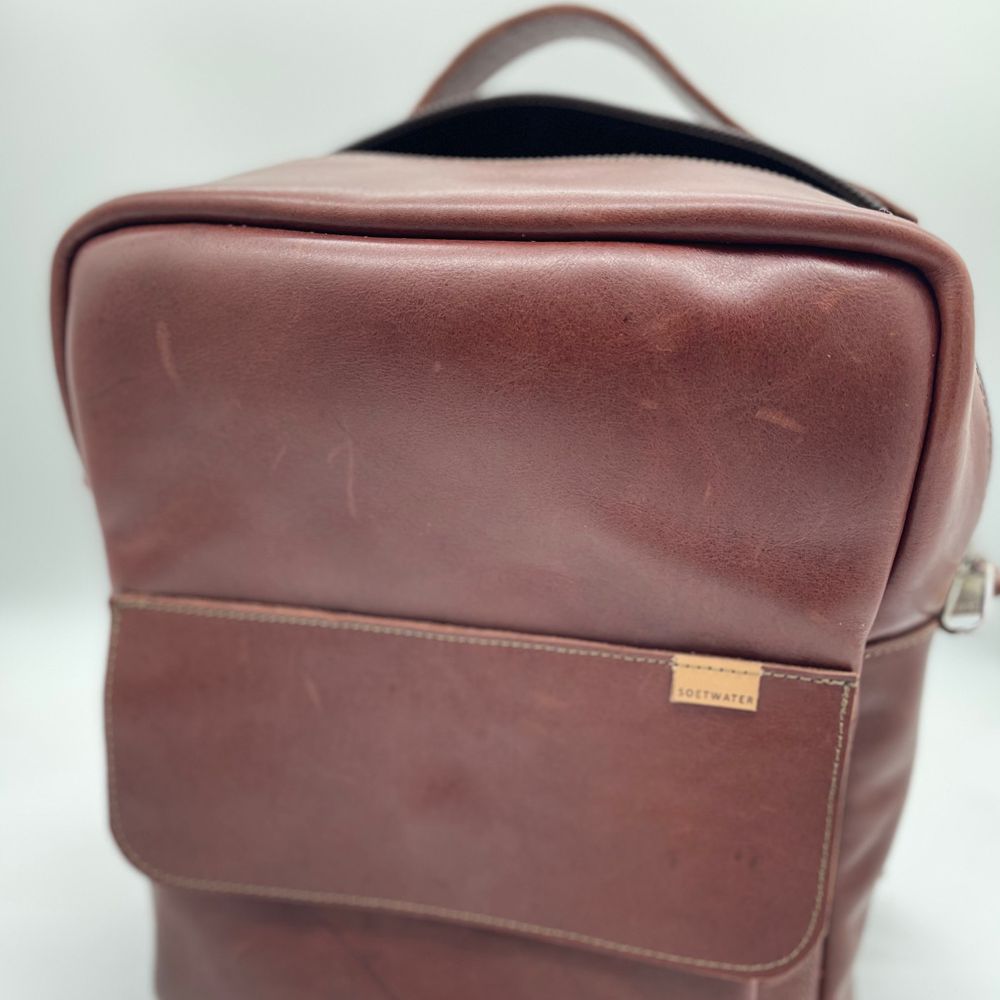 Leather Laptop Backpack