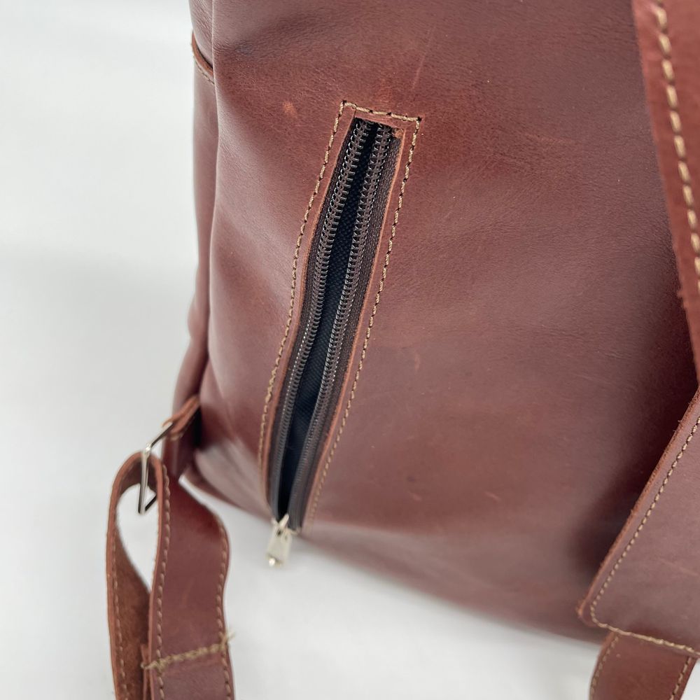 Leather Laptop Backpack