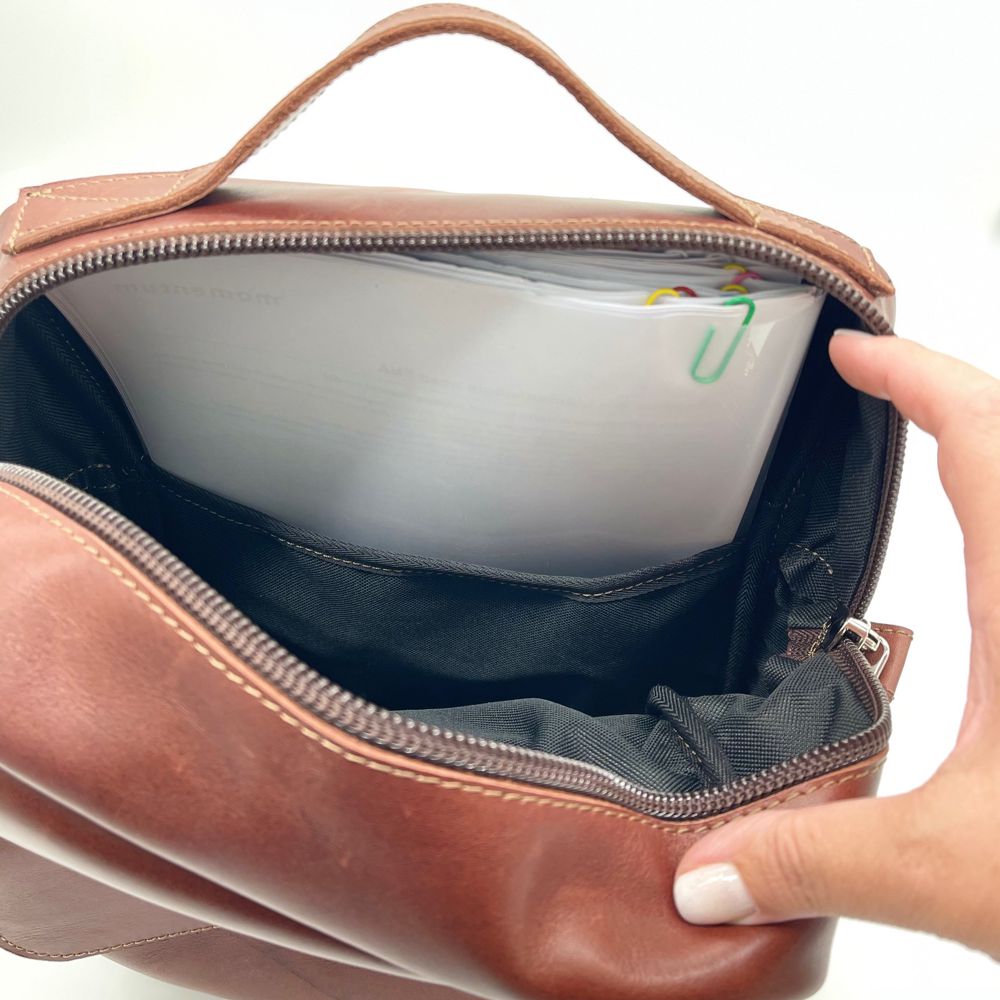Leather Laptop Backpack