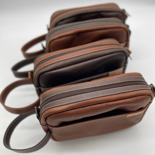 The Men's Leather Dopp kit ( vanity bag)