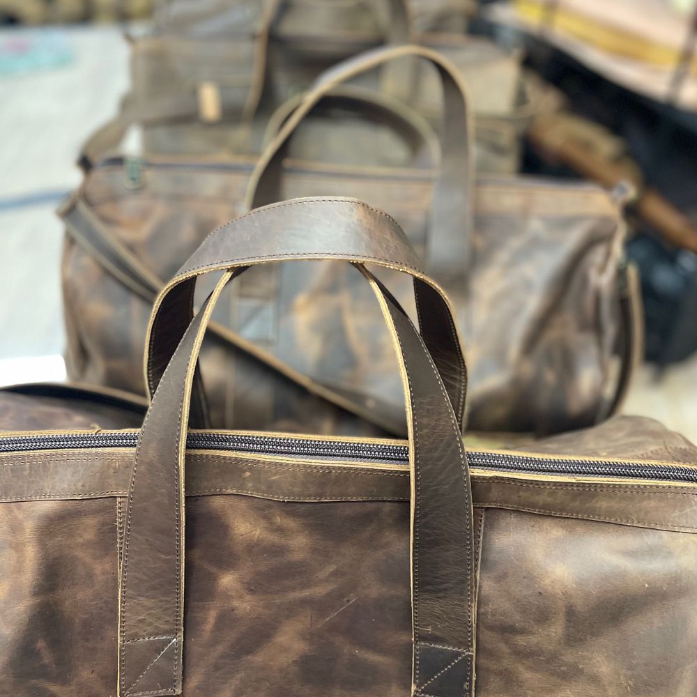 Signature Leather Duffle Bag